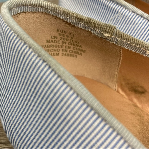 H&M Striped Flats - Blue/white - 9.5 - Picture 7 of 7